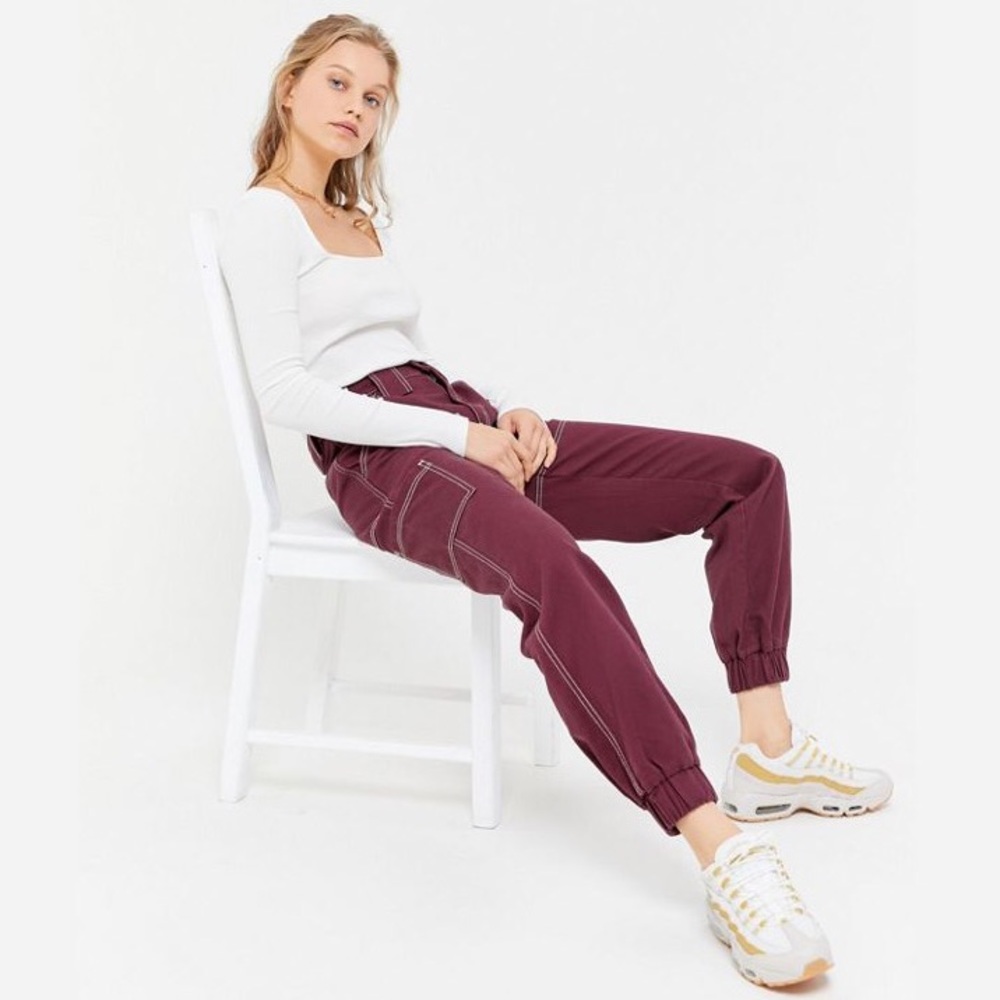 BDG Maroon Joggers from Urban Outfitters